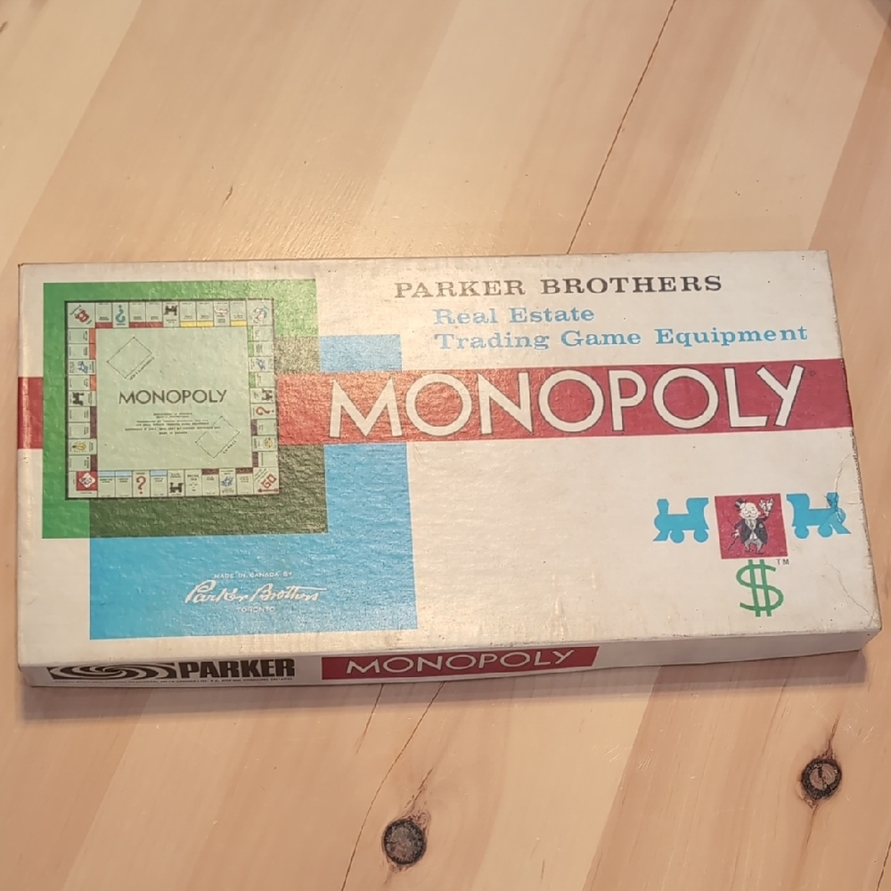 Monopoly Board Game - 1961 Real Estate Trading Game Equipment